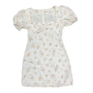 Reformation White Floral Dress
